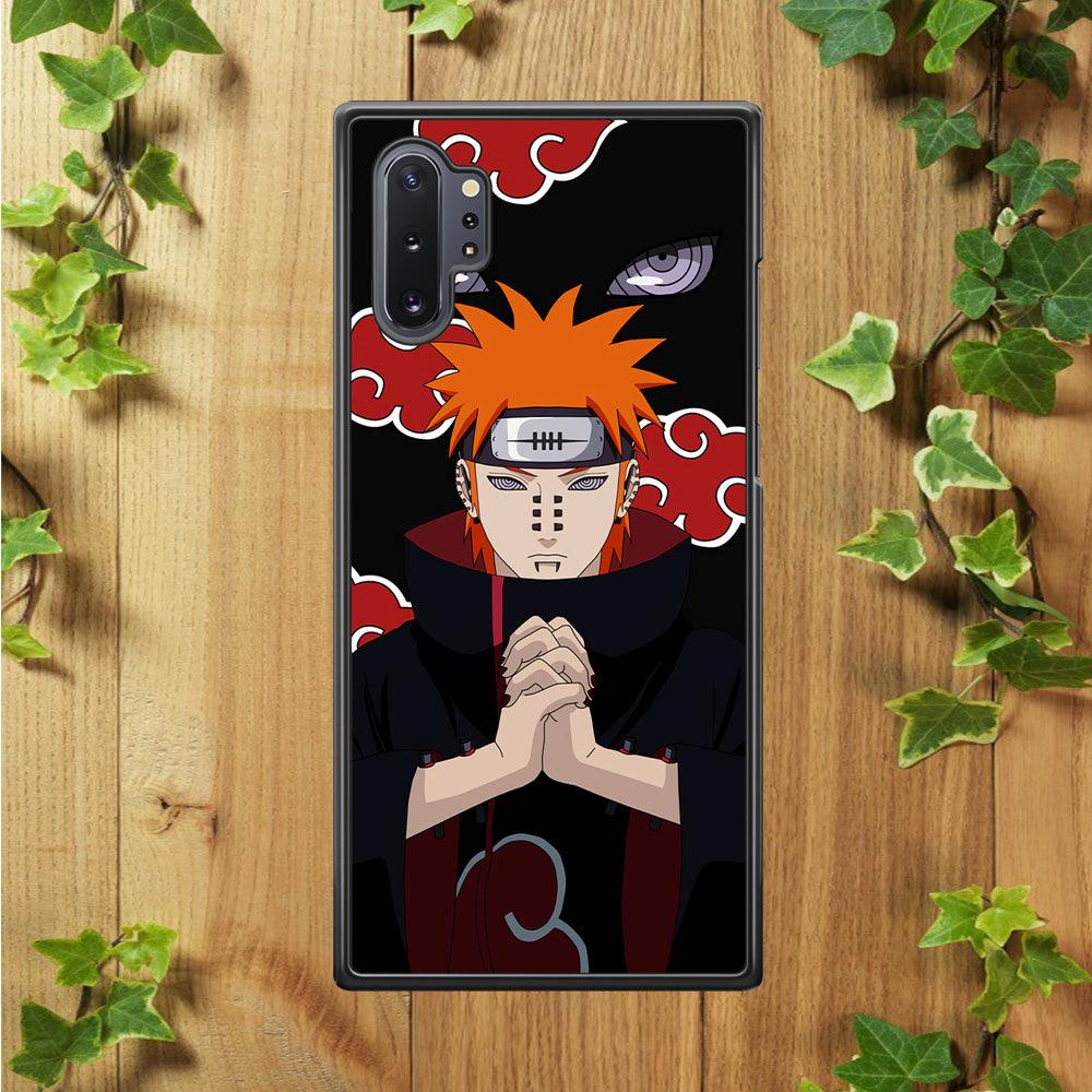 Naruto Yahiko Pain Akatsuki Samsung Galaxy Note 10 Plus Case-Rubber / White (2D Case)-Xtracase