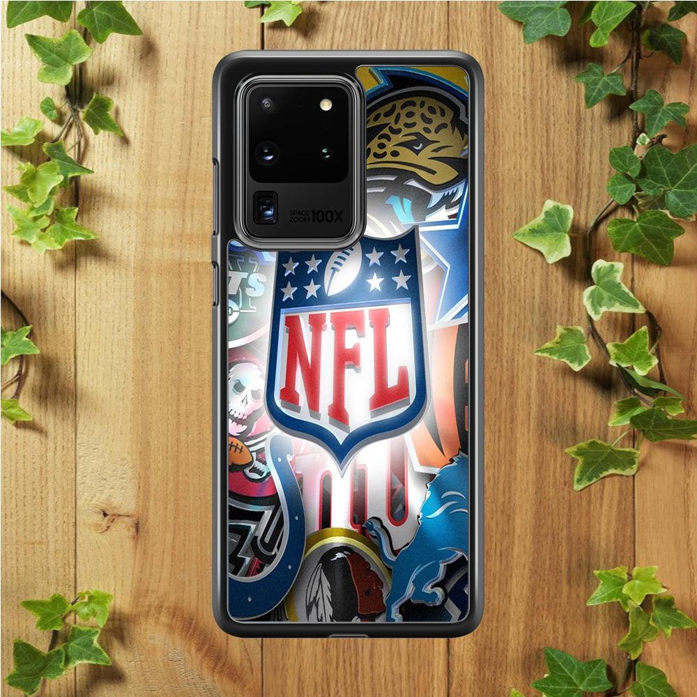 National Football League 002 Samsung Galaxy S20 Ultra Case-Rubber / Black (2D Case)-Xtracase
