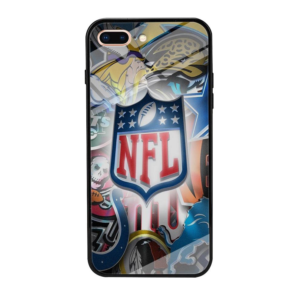 National Football League 002 iPhone 8 Plus Case-Tempered Glass Case-Xtracase
