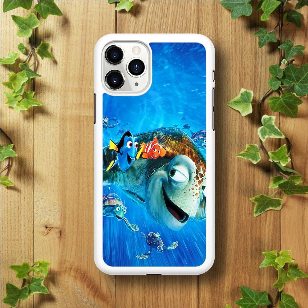 Nemo Dorry and Turtles iPhone 11 Pro Case-Rubber / White (2D Case)-Xtracase
