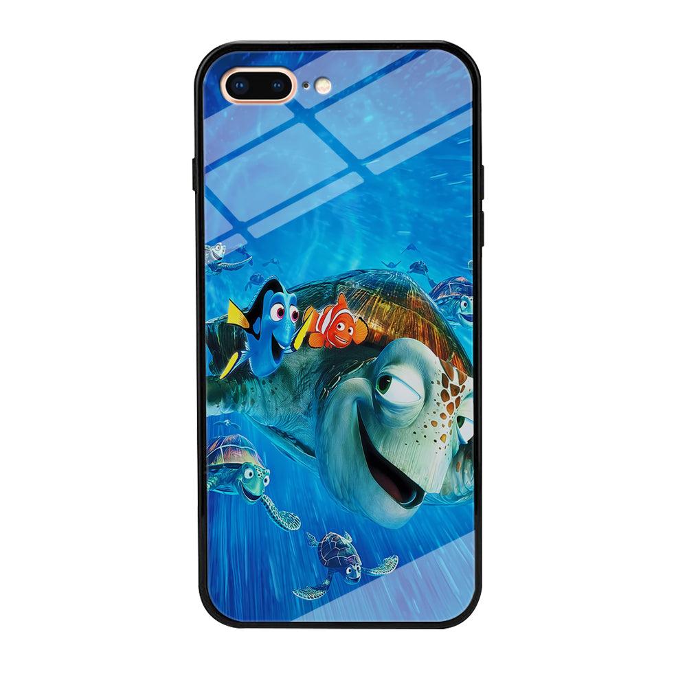 Nemo Dorry and Turtles iPhone 8 Plus Case-Tempered Glass Case-Xtracase