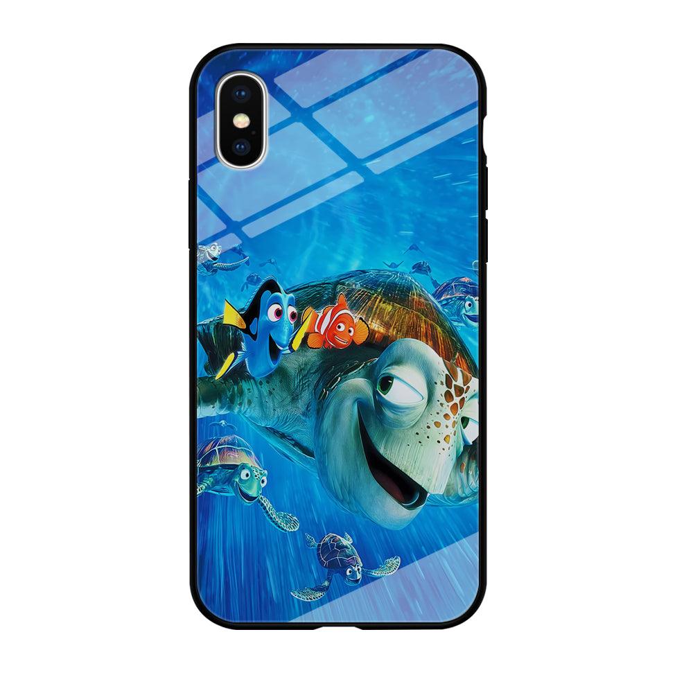 Nemo Dorry and Turtles iPhone X Case-Tempered Glass Case-Xtracase