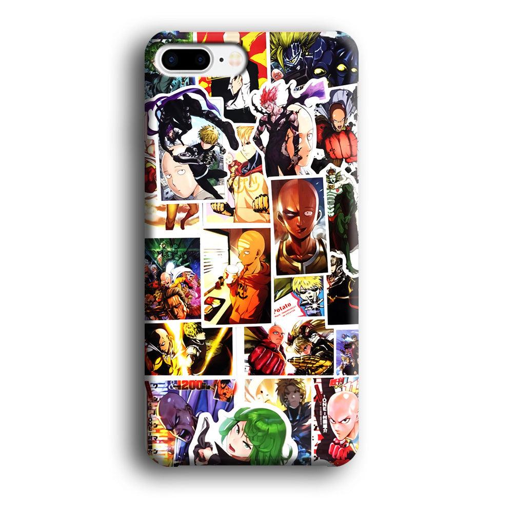 OPM Saitama Photo Collection iPhone 8 Plus Case-Plastic / Full Wrap (3D Case)-Xtracase