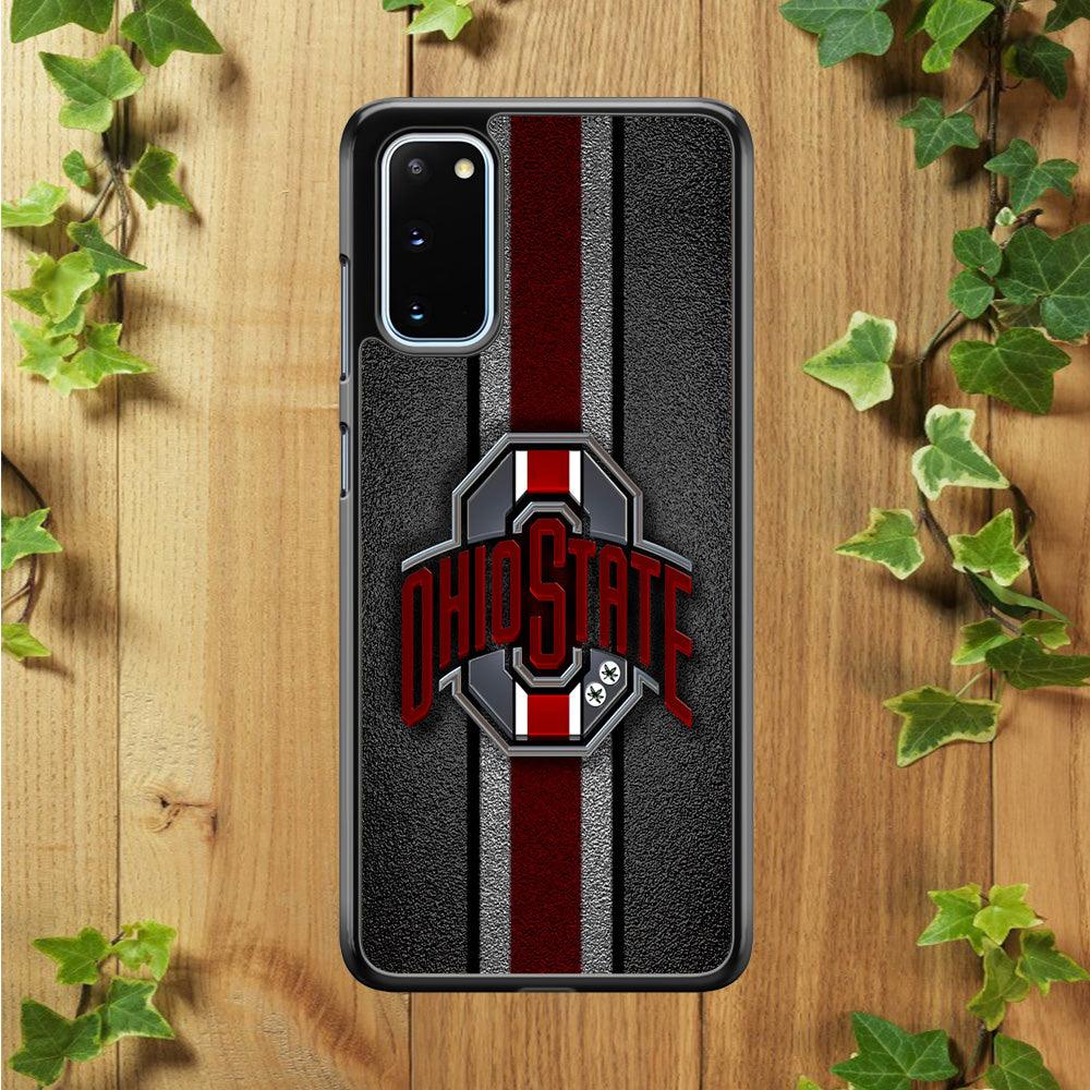 Ohio State Football Samsung Galaxy S20 Case-Rubber / White (2D Case)-Xtracase