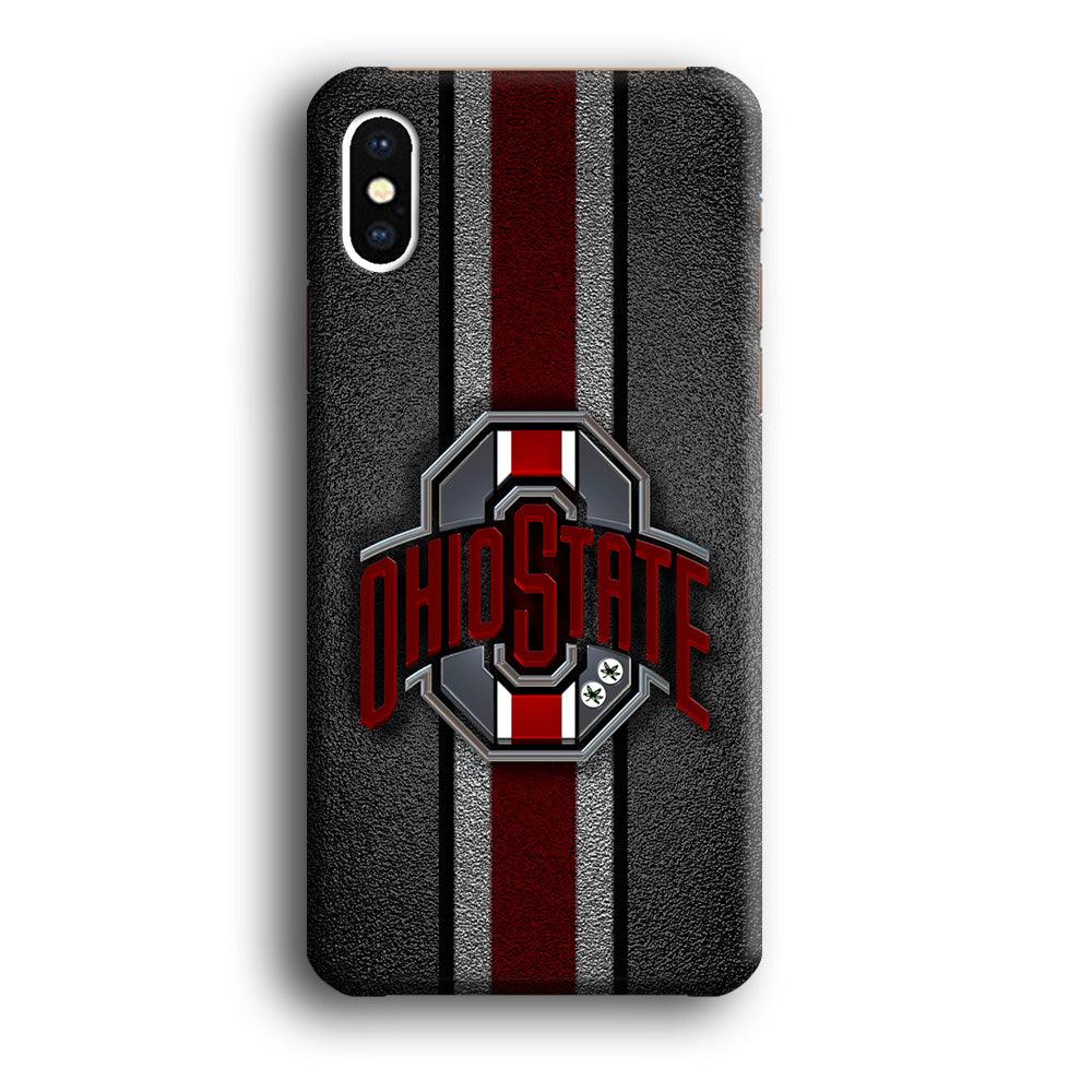 Ohio State Football iPhone Xs Case-Plastic / Full Wrap (3D Case)-Xtracase