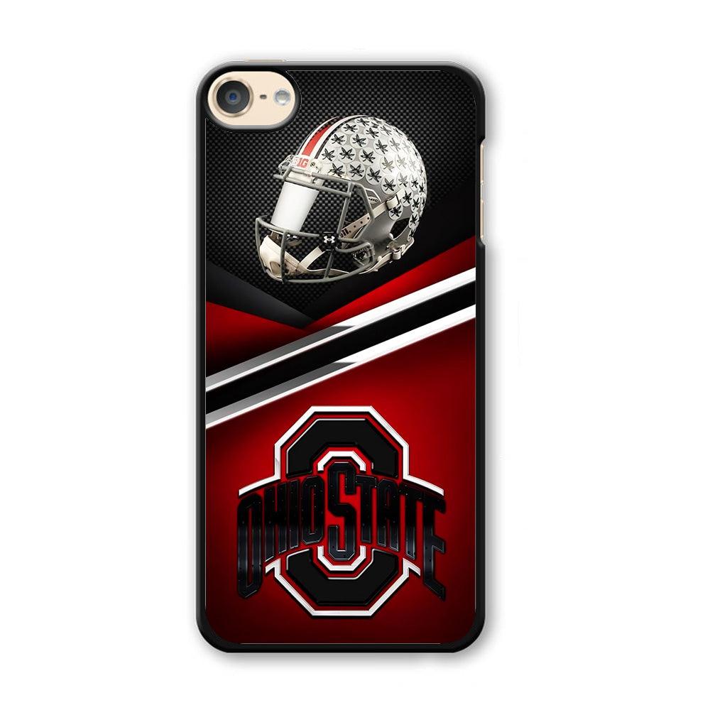 Ohio State Helmet iPod Touch 6 Case-Plastic / Black (2D Case)-Xtracase