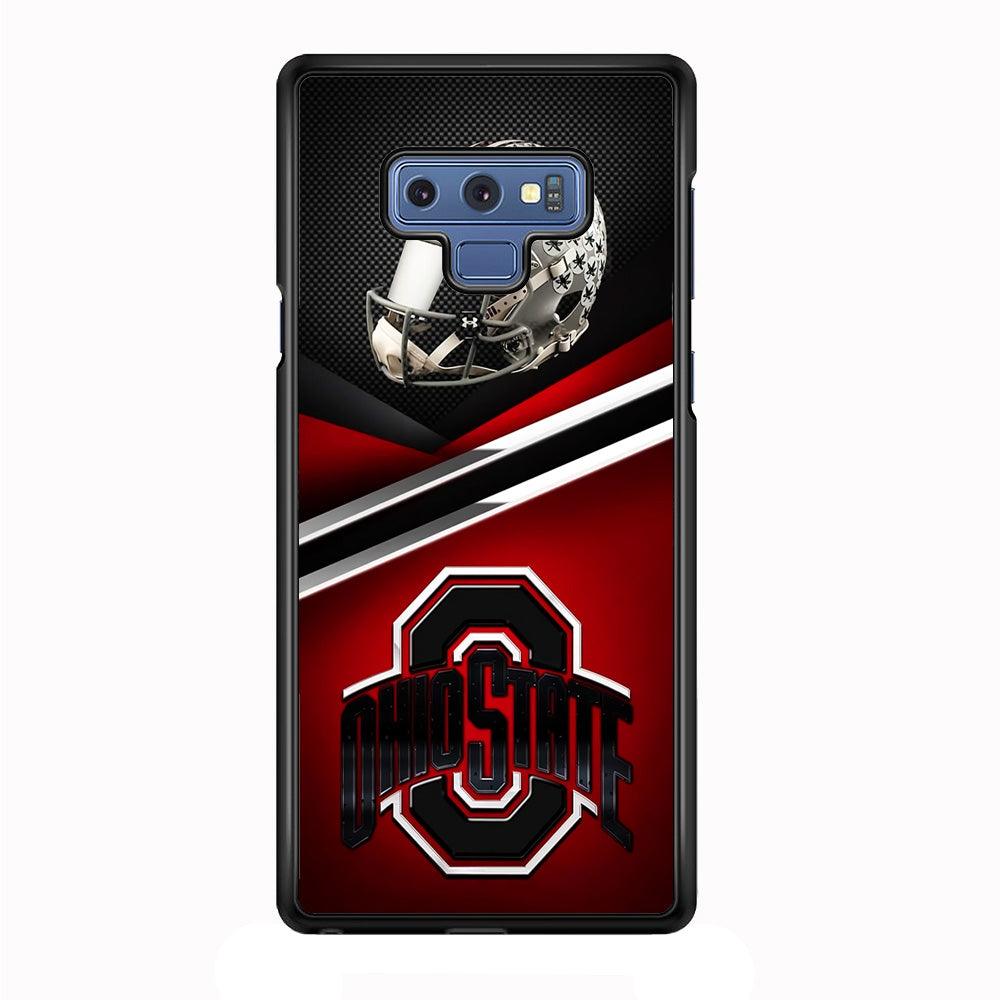 Ohio State Helmet Samsung Galaxy Note 9 Case-Rubber / Black (2D Case)-Xtracase