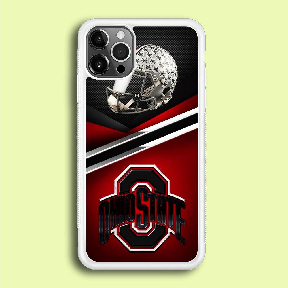 Ohio State Helmet iPhone 12 Pro Case-Rubber / White (2D Case)-Xtracase