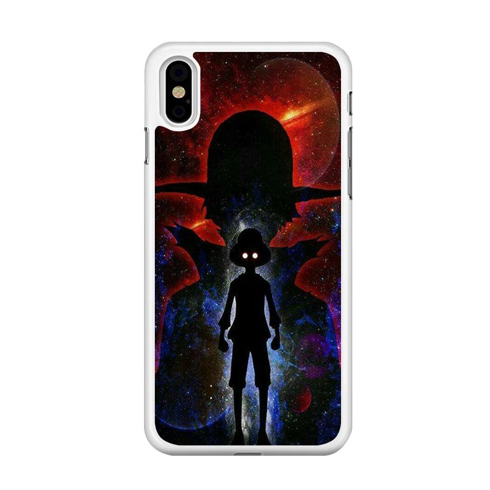One Piece - Ace and Whitebeard iPhone X Case-Rubber / White (2D Case)-Xtracase