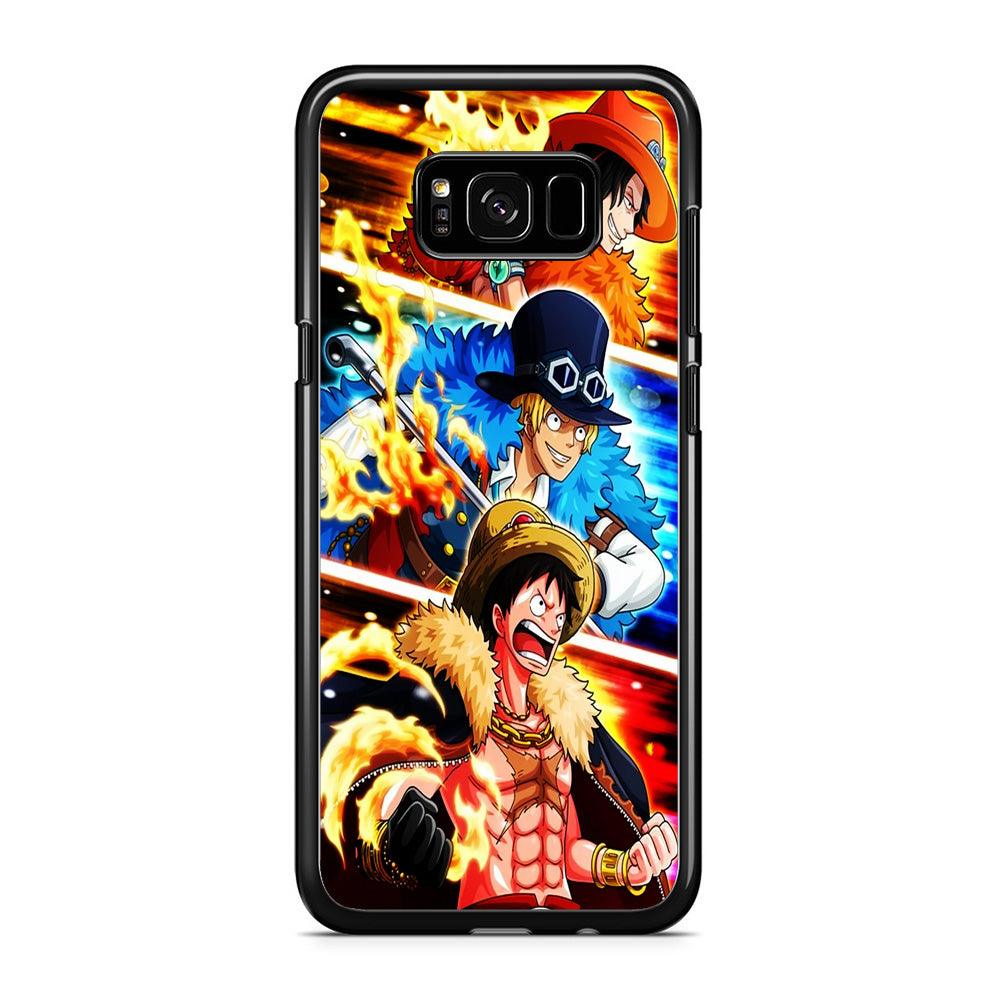 One Piece Ace Sabo Luffy Samsung Galaxy S8 Case-Plastic / Full Wrap (3D Case)-Xtracase