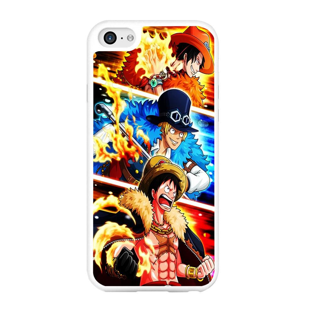 One Piece Ace Sabo Luffy iPhone 6 | 6s Case-Rubber / White (2D Case)-Xtracase