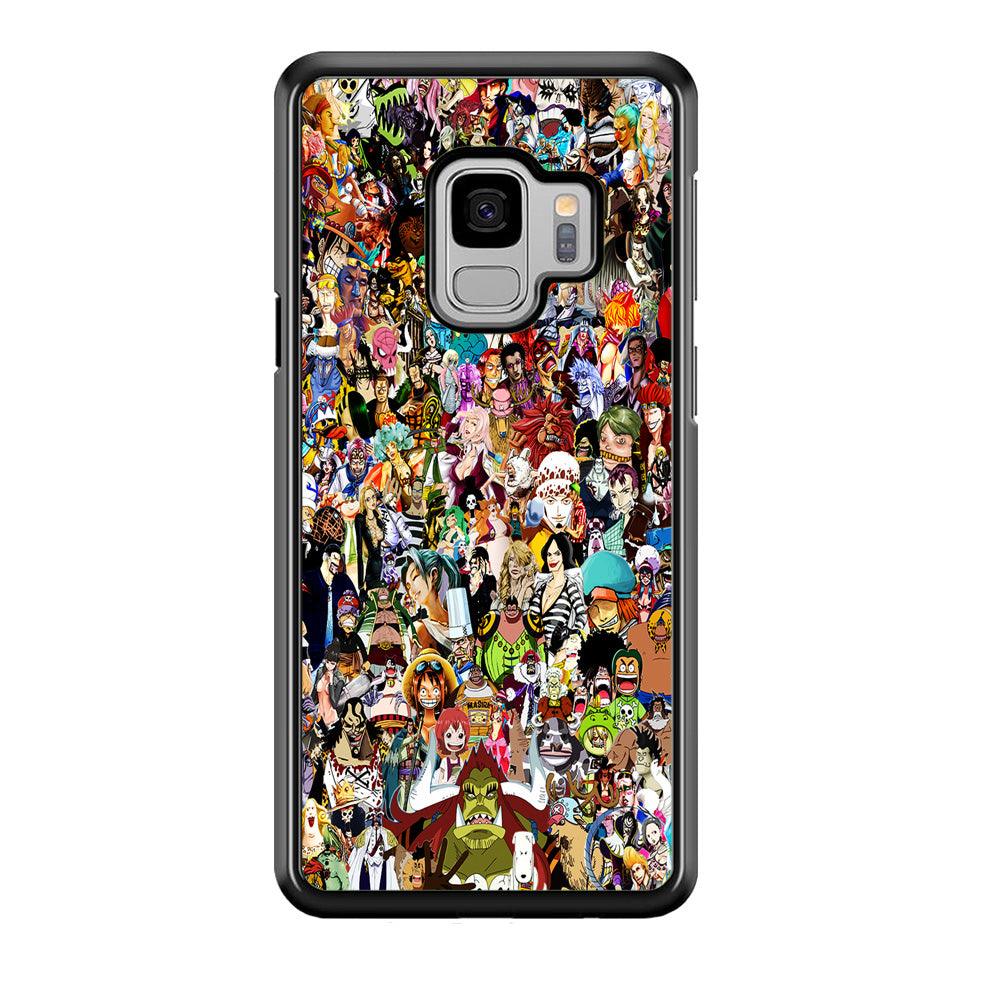 One Piece All Character Samsung Galaxy S9 Case-Rubber / Black (2D Case)-Xtracase