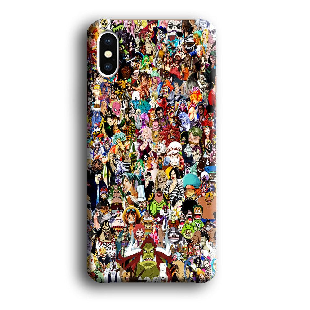 One Piece All Character iPhone X Case-Plastic / Full Wrap (3D Case)-Xtracase