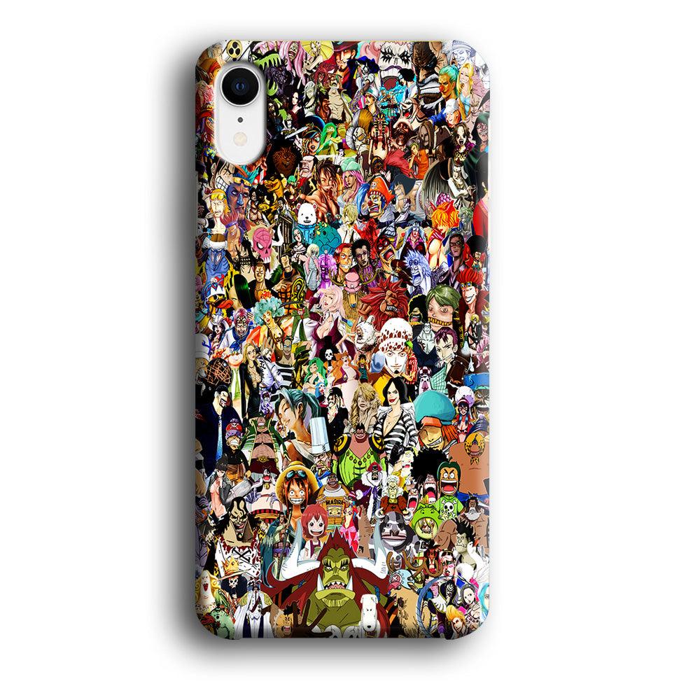 One Piece All Character iPhone XR Case-Plastic / Full Wrap (3D Case)-Xtracase