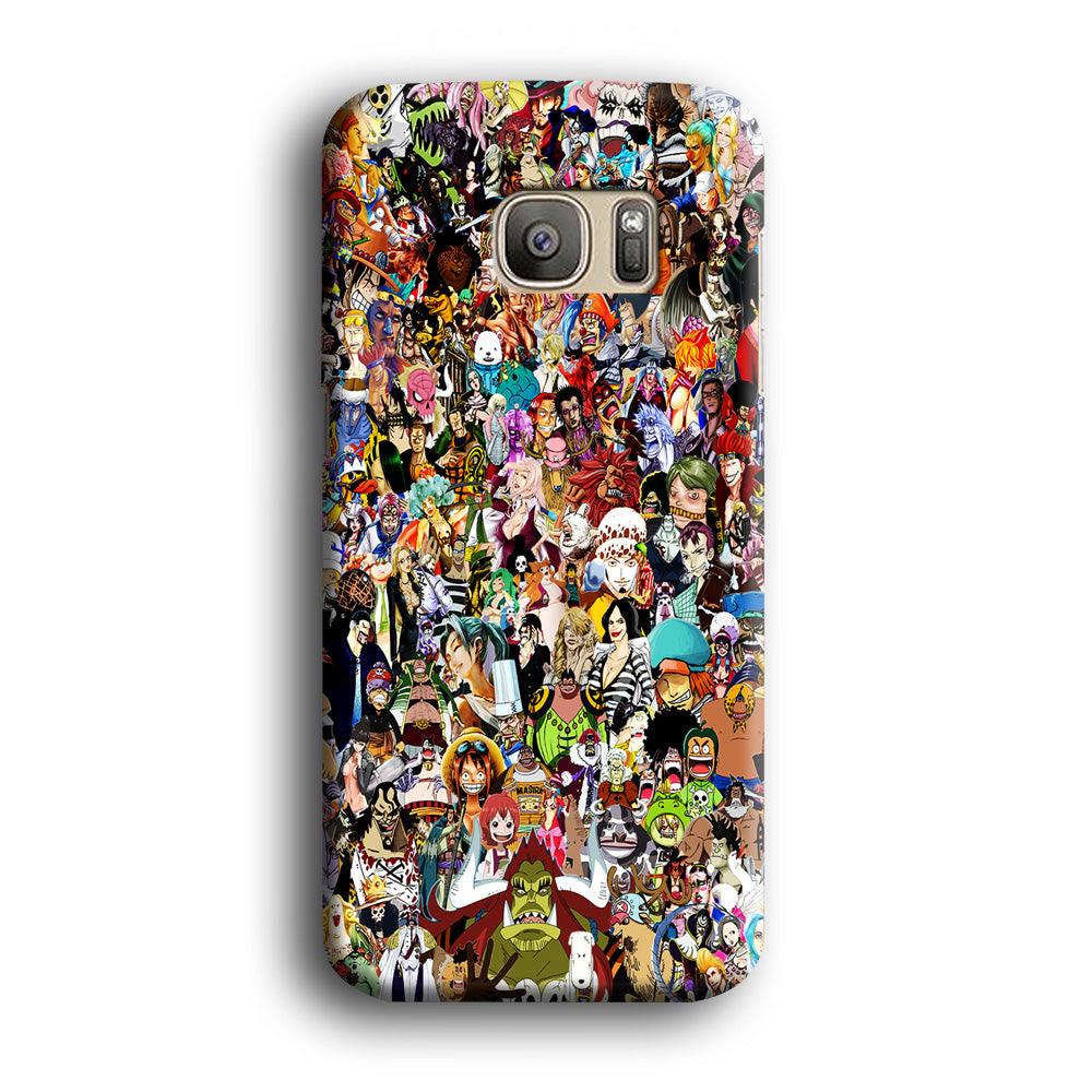 One Piece All Character Samsung Galaxy S7 Edge Case-Plastic / Full Wrap (3D Case)-Xtracase