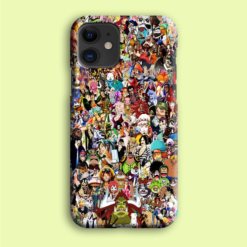 One Piece All Character iPhone 12 Mini Case-Plastic / Full Wrap (3D Case)-Xtracase