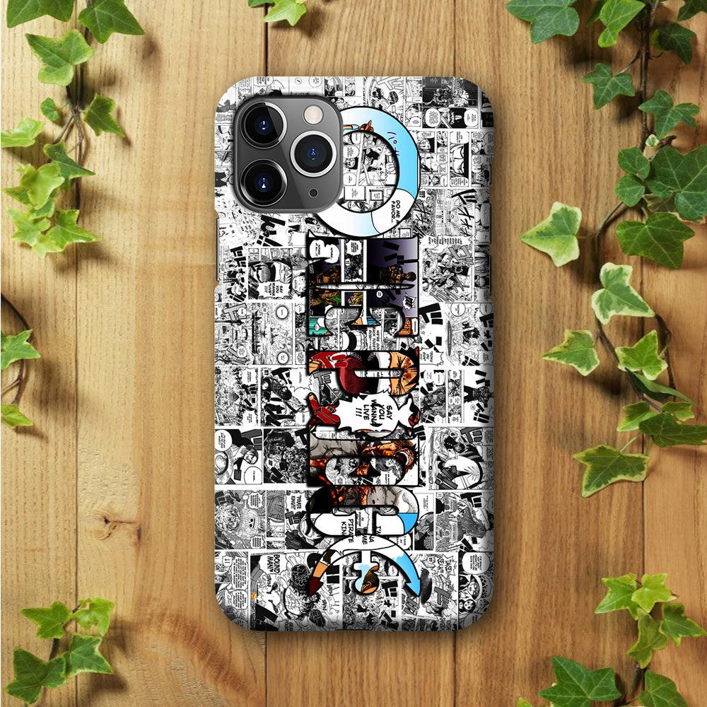 One Piece Comic Background iPhone 11 Pro Case-Plastic / Full Wrap (3D Case)-Xtracase