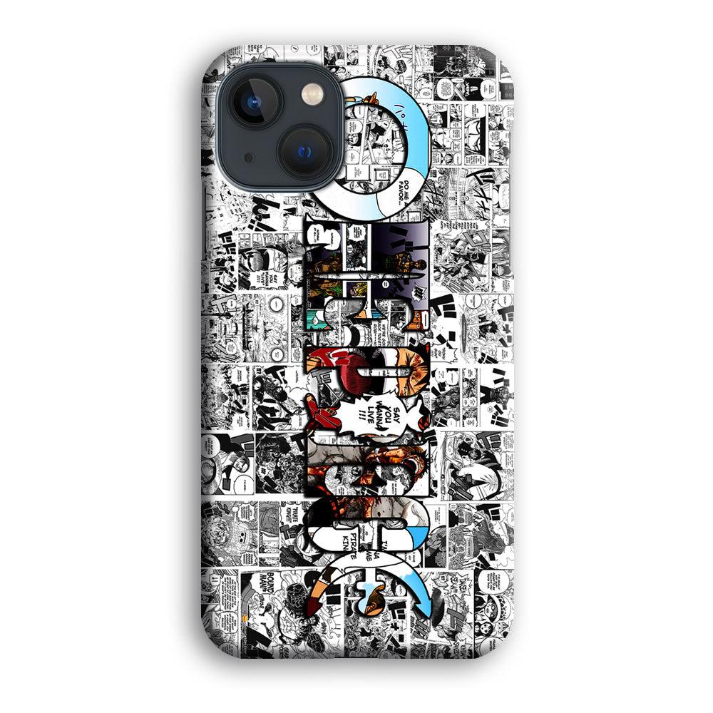 One Piece Comic Background iPhone 13 Case-Plastic / Full Wrap (3D Case)-Xtracase