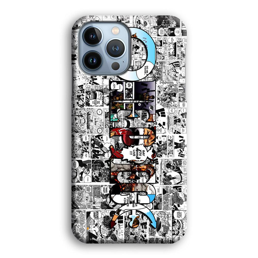 One Piece Comic Background iPhone 13 Pro Case-Plastic / Full Wrap (3D Case)-Xtracase