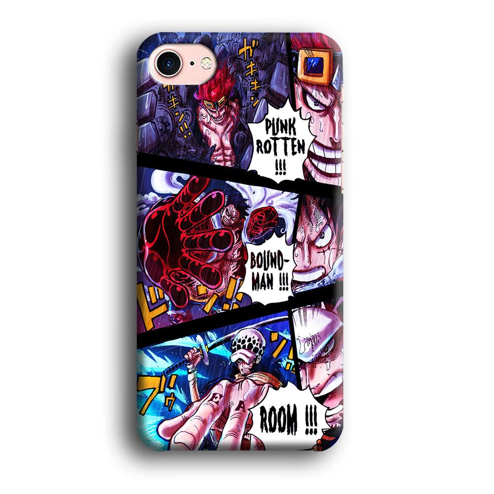 One Piece Luffy Kid Law Comic iPhone SE 2020 Case-Plastic / Full Wrap (3D Case)-Xtracase