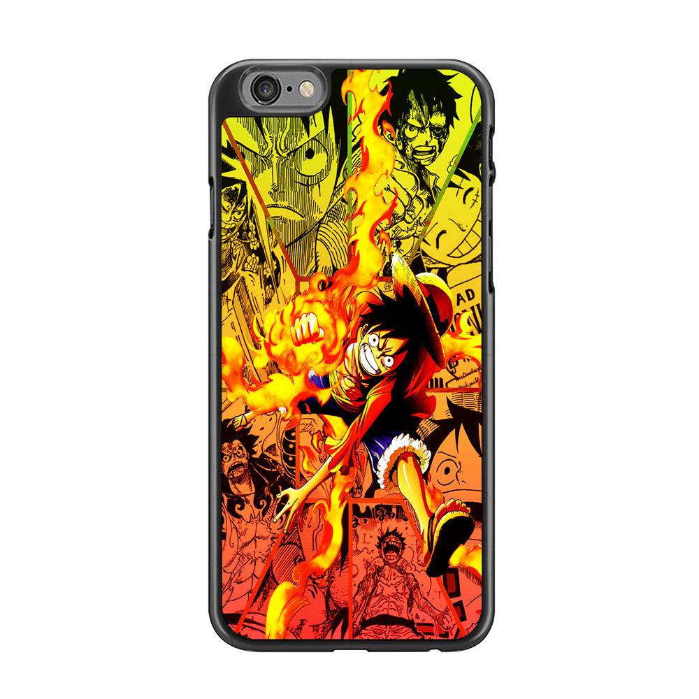 One Piece Luffy Red Hawk iPhone 6 | 6s Case-Rubber / White (2D Case)-Xtracase