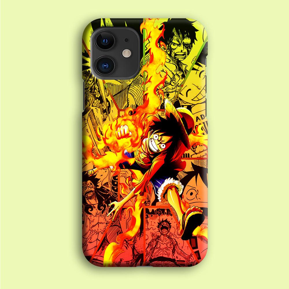 One Piece Luffy Red Hawk iPhone 12 Mini Case-Plastic / Full Wrap (3D Case)-Xtracase
