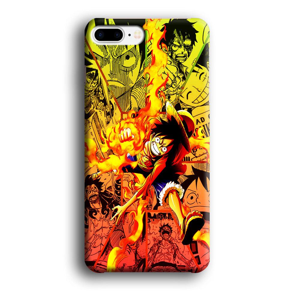 One Piece Luffy Red Hawk iPhone 8 Plus Case-Plastic / Full Wrap (3D Case)-Xtracase