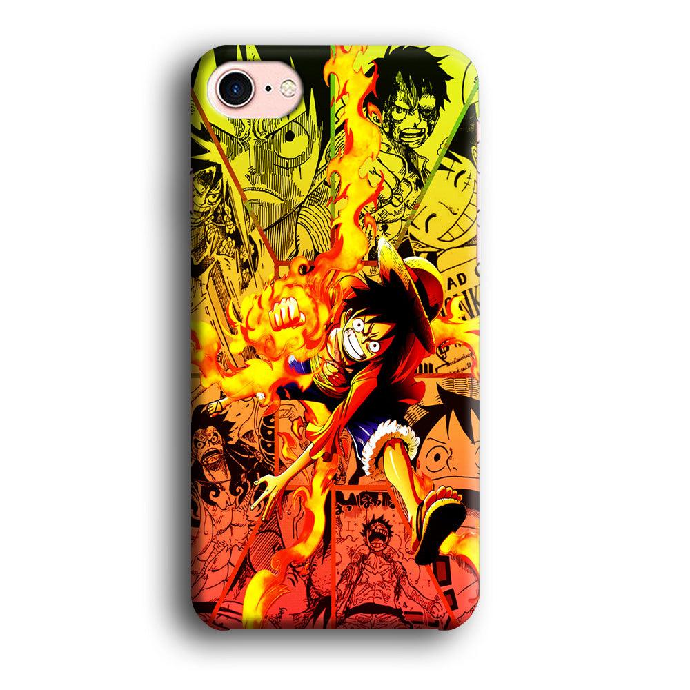 One Piece Luffy Red Hawk iPhone 8 Case-Plastic / Full Wrap (3D Case)-Xtracase