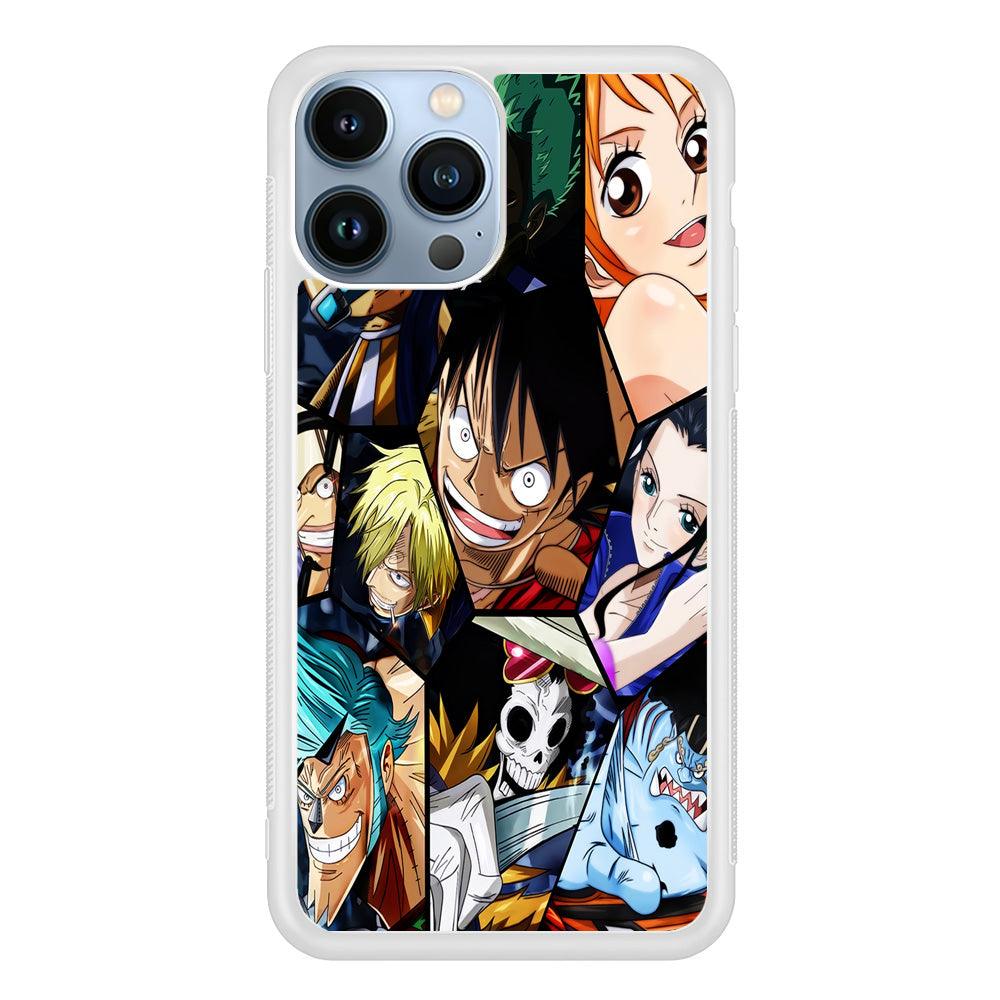 One Piece Mugiwara Crew Pirates iPhone 13 Pro Case-Rubber / White (2D Case)-Xtracase