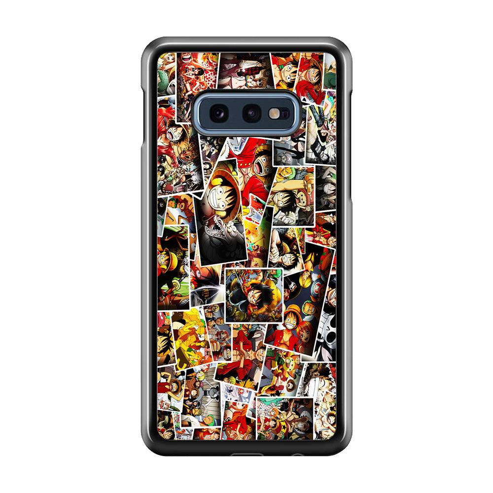 One Piece Photo Collection Samsung Galaxy S10E Case-Rubber / White (2D Case)-Xtracase