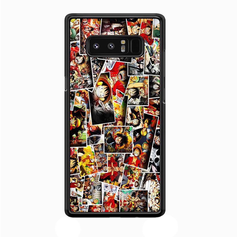 One Piece Photo Collection Samsung Galaxy Note 8 Case-Rubber / Black (2D Case)-Xtracase