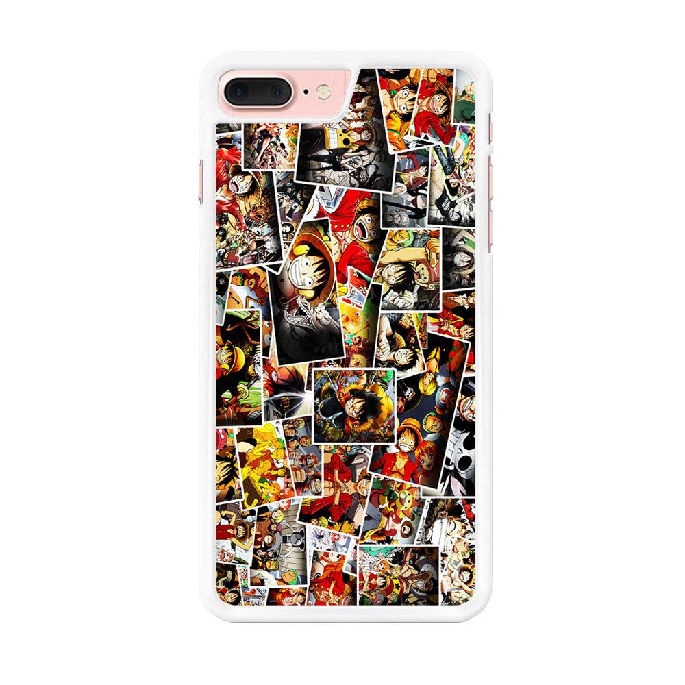One Piece Photo Collection iPhone 8 Plus Case-Rubber / White (2D Case)-Xtracase