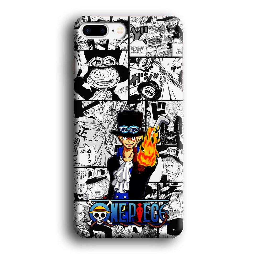 One Piece Sabo Comic iPhone 8 Plus Case-Plastic / Full Wrap (3D Case)-Xtracase