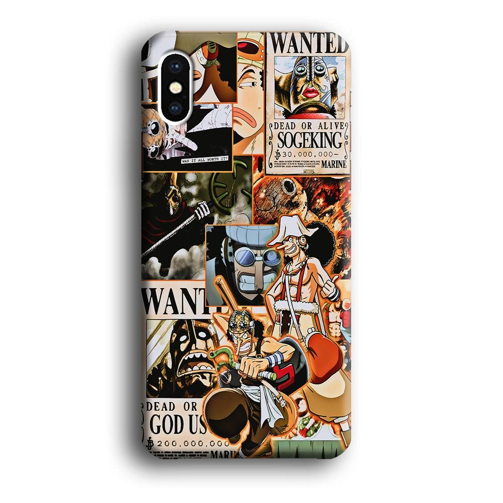 One Piece Sogeking Aesthetic iPhone X Case-Plastic / Full Wrap (3D Case)-Xtracase