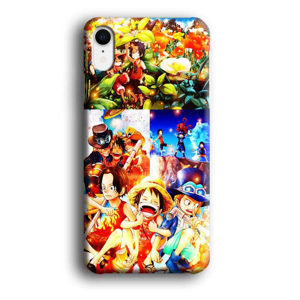 One Piece Three Siblings iPhone XR Case-Plastic / Full Wrap (3D Case)-Xtracase
