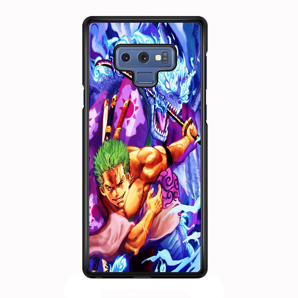 One Piece Zoro Dragon Samsung Galaxy Note 9 Case-Rubber / White (2D Case)-Xtracase