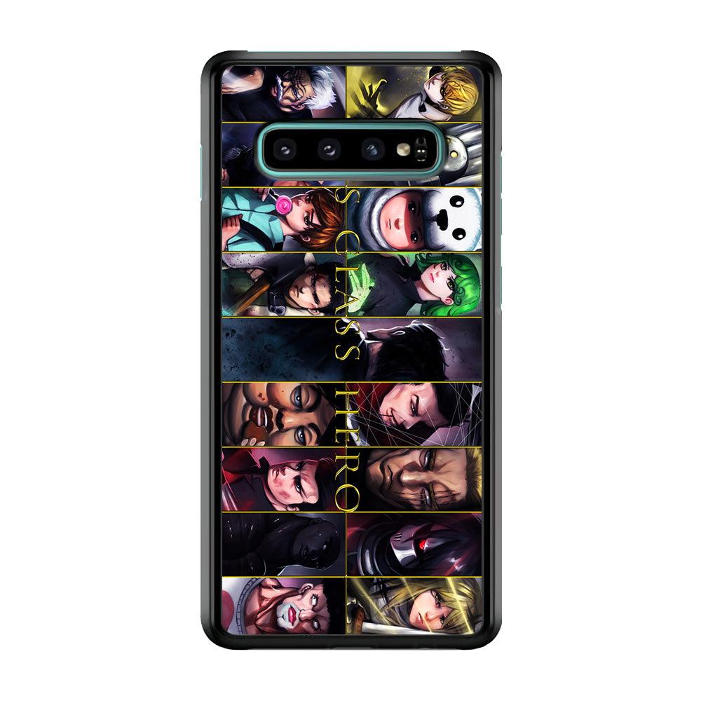 One Punch Man S-Class Hero Samsung Galaxy S10 Case-Rubber / Black (2D Case)-Xtracase