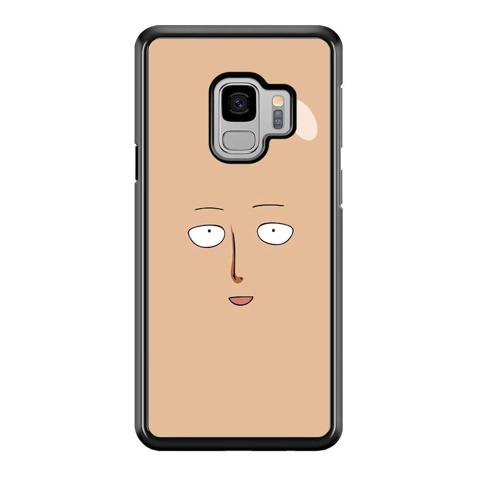 One Punch Man Saitama Face Samsung Galaxy S9 Case-Rubber / Black (2D Case)-Xtracase