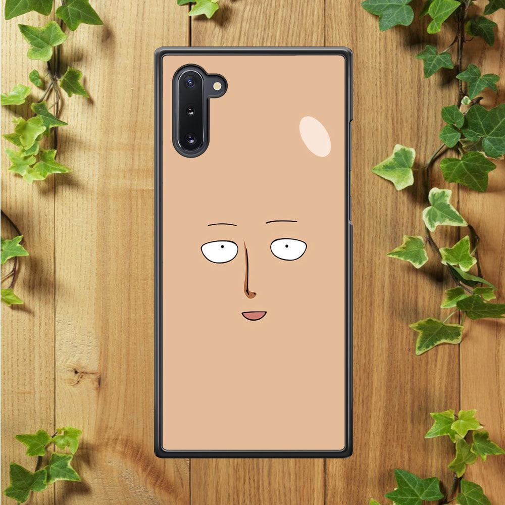One Punch Man Saitama Face Samsung Galaxy Note 10 Case-Rubber / Black (2D Case)-Xtracase