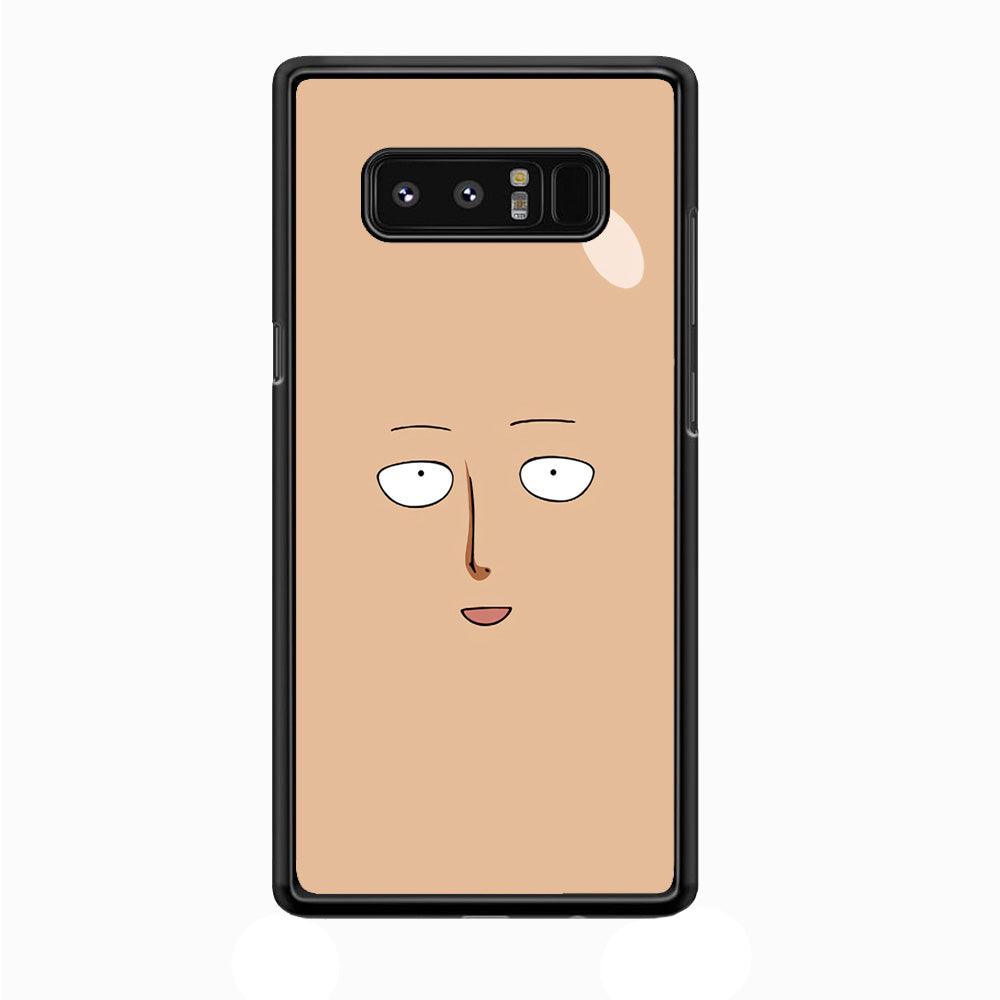 One Punch Man Saitama Face Samsung Galaxy Note 8 Case-Rubber / Black (2D Case)-Xtracase