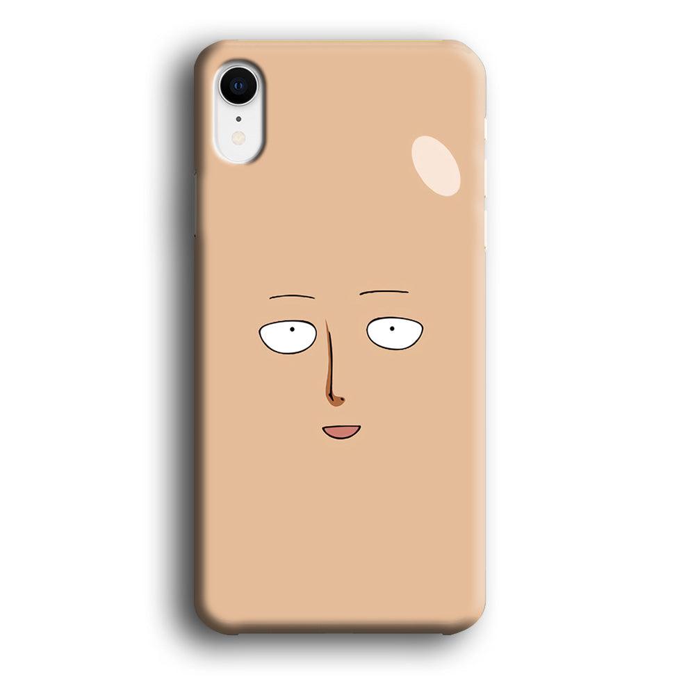 One Punch Man Saitama Face iPhone XR Case-Plastic / Full Wrap (3D Case)-Xtracase