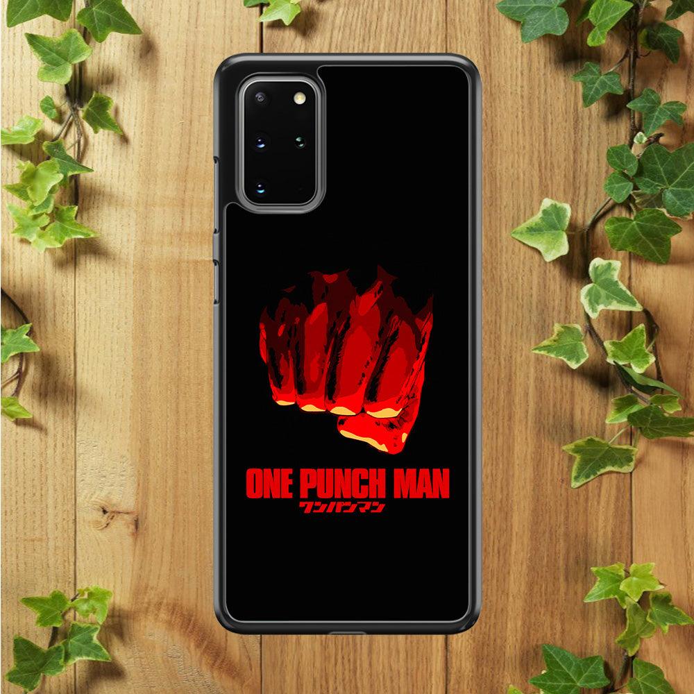 One Punch Man Saitama Fist Samsung Galaxy S20 Plus Case-Rubber / White (2D Case)-Xtracase