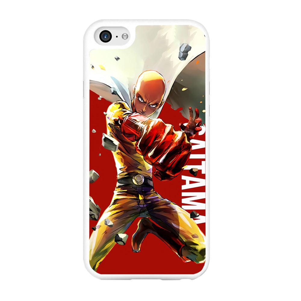One Punch Man Saitama Red iPhone 6 | 6s Case-Rubber / White (2D Case)-Xtracase