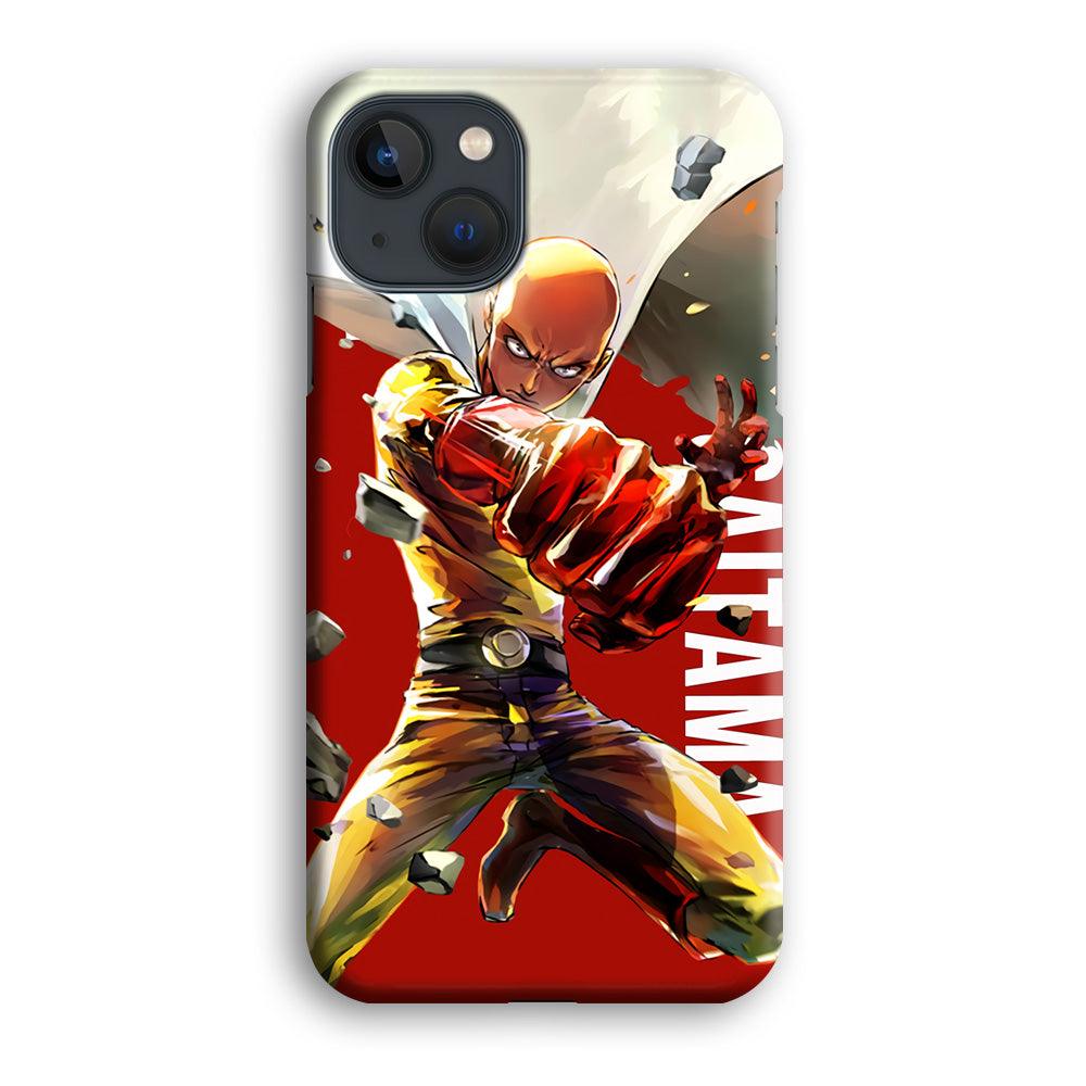 One Punch Man Saitama Red iPhone 13 Case-Plastic / Full Wrap (3D Case)-Xtracase