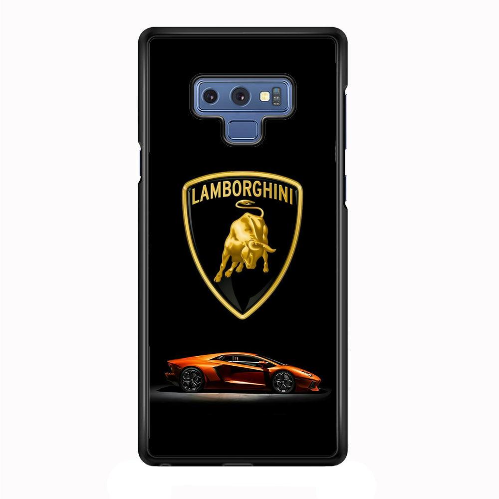 Orange Car Lamborghini Logo Samsung Galaxy Note 9 Case-Plastic / Full Wrap (3D Case)-Xtracase
