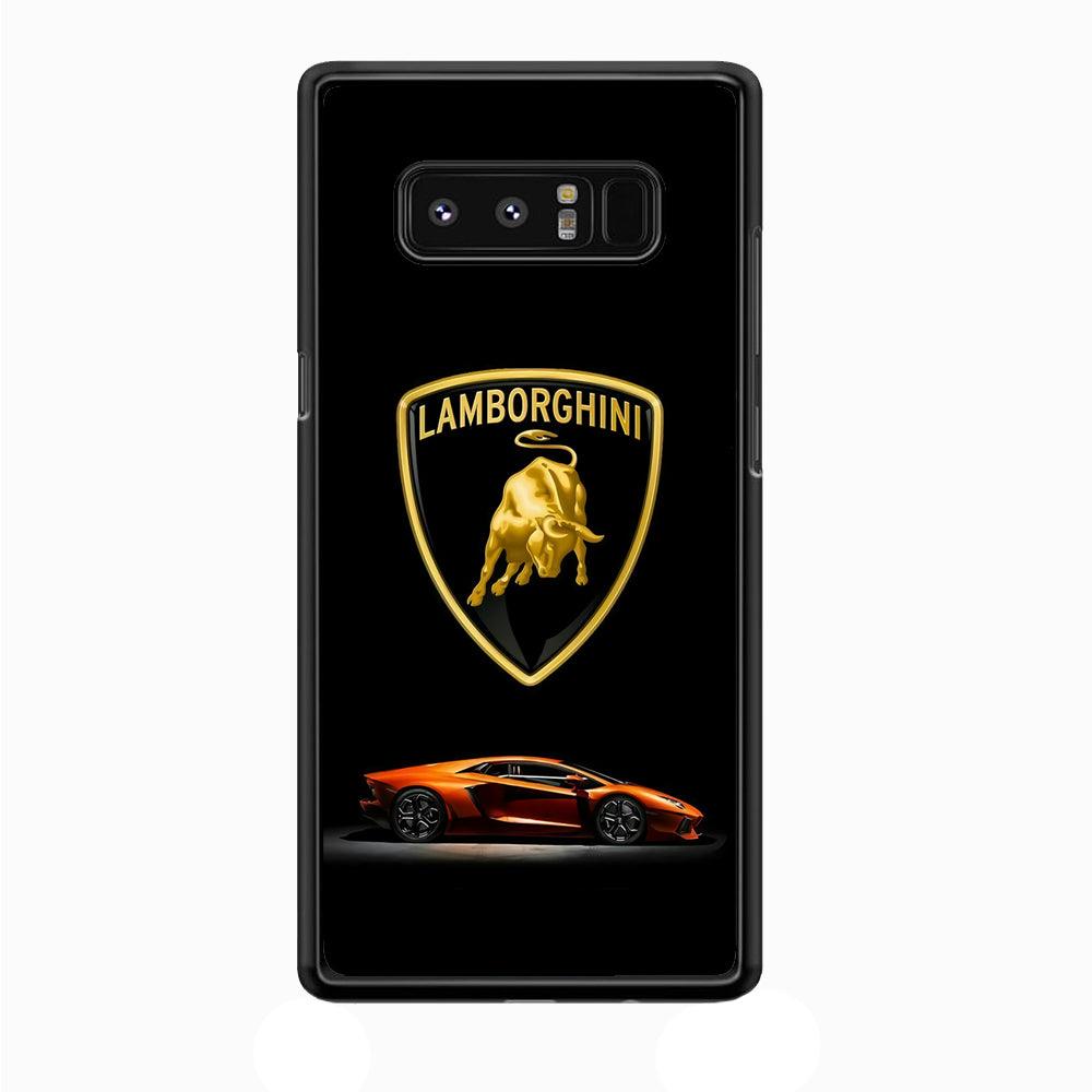 Orange Car Lamborghini Logo Samsung Galaxy Note 8 Case-Plastic / Full Wrap (3D Case)-Xtracase