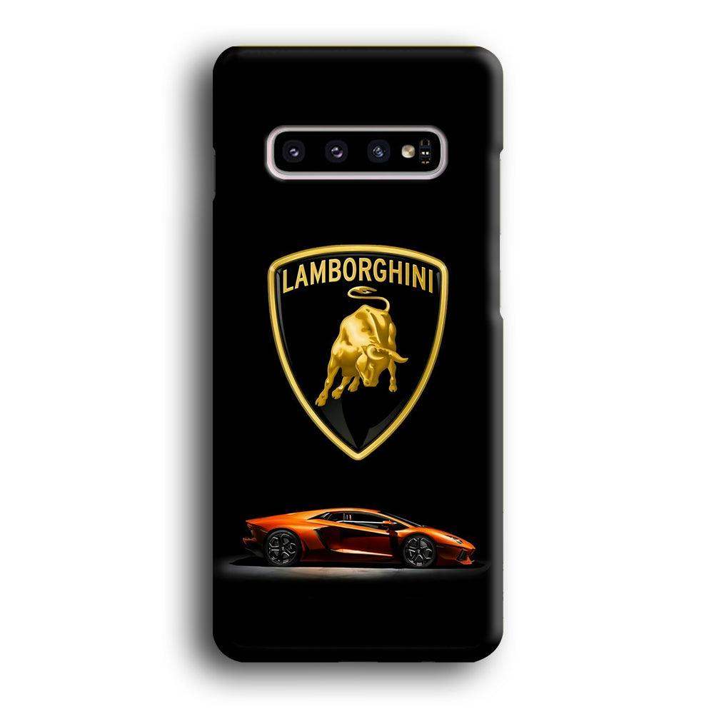 Orange Car Lamborghini Logo Samsung Galaxy S10 3D Case-Xtracase