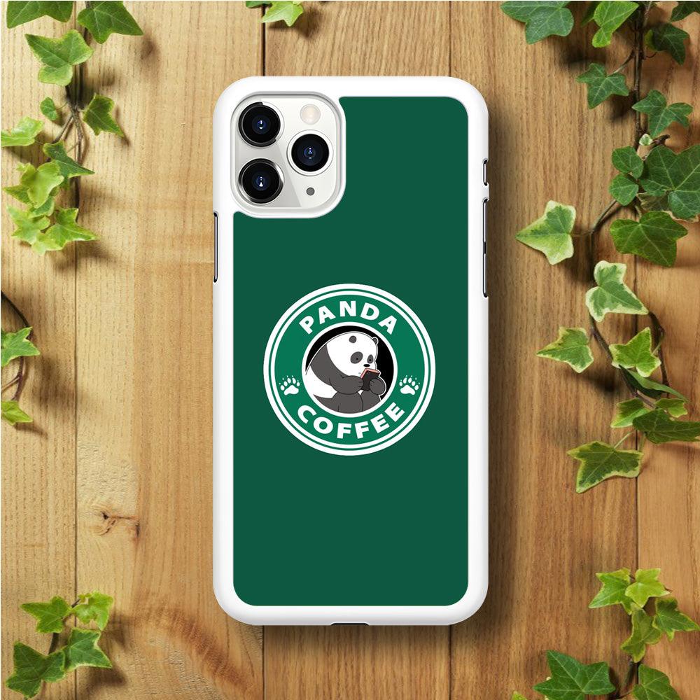Panda Coffee iPhone 11 Pro Case-Rubber / White (2D Case)-Xtracase
