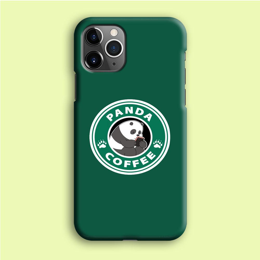 Panda Coffee iPhone 12 Pro Case-Plastic / Full Wrap (3D Case)-Xtracase