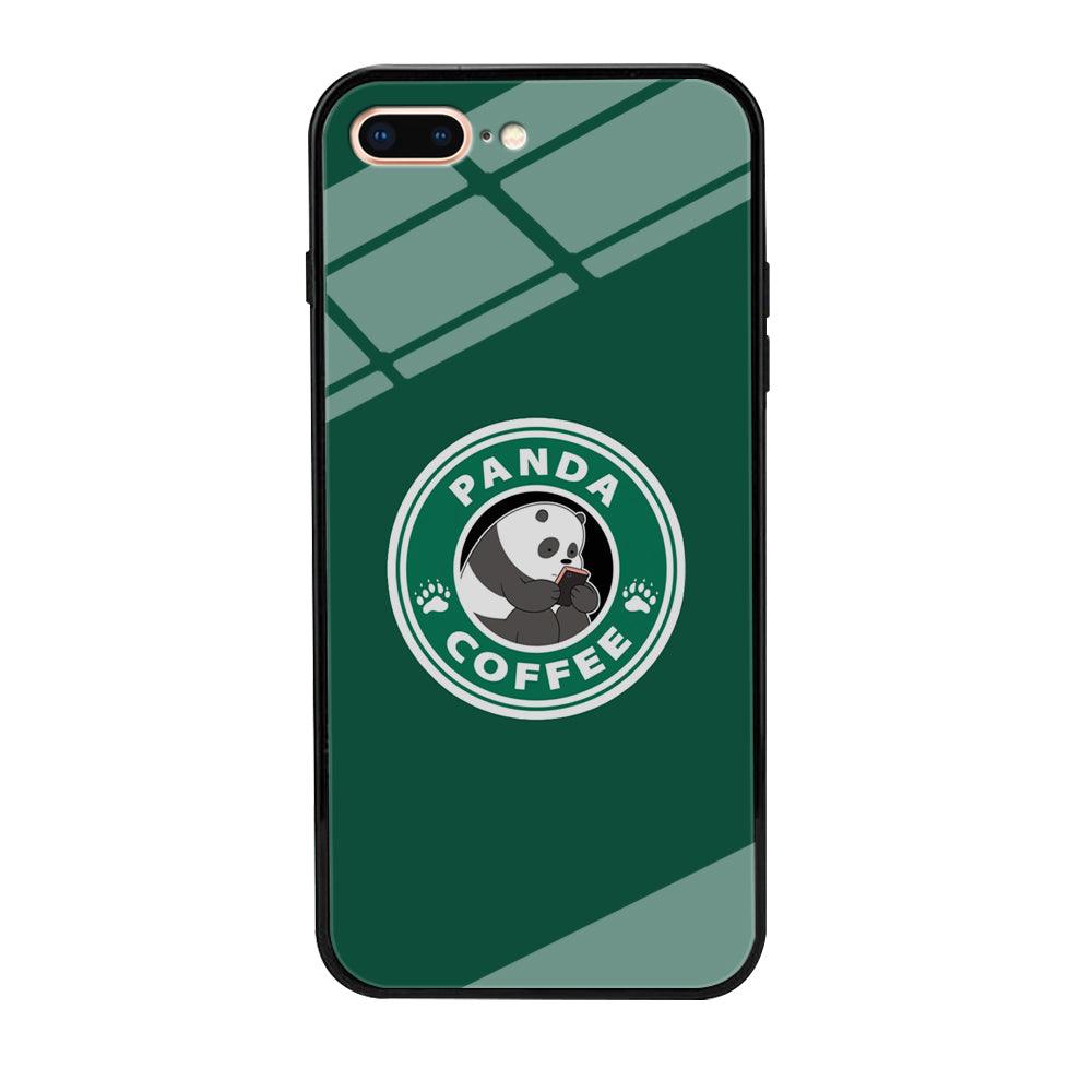 Panda Coffee iPhone 7 Plus Case-Tempered Glass Case-Xtracase